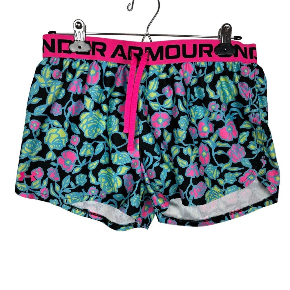 Under Armour Loose Play Up Floral Printed Shorts Youth XL